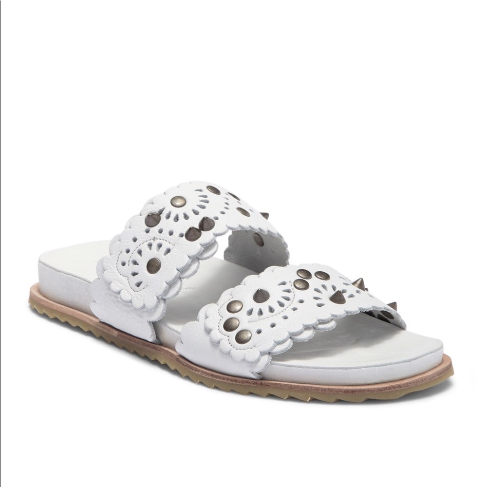 SOLD🌸FREE PEOPLE White Leather Spellbound Sandal - Picture 3 of 7